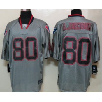 Nike Houston Texans #80 Andre Johnson Lights Out Gray Elite Jersey