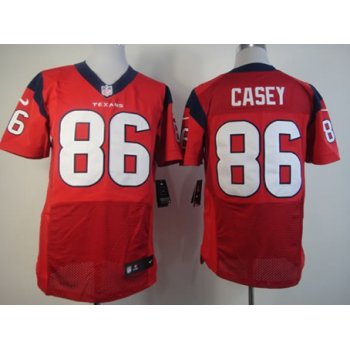 Nike Houston Texans #86 James Casey Red Elite Jersey