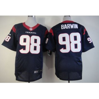 Nike Houston Texans #98 Connor Barwin Blue Elite Jersey