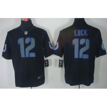 Nike Indianapolis Colts #12 Andrew Luck Black Impact Limited Jersey