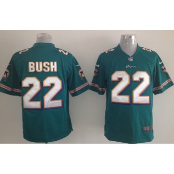 Nike Miami Dolphins #22 Reggie Bush Green Game Jersey