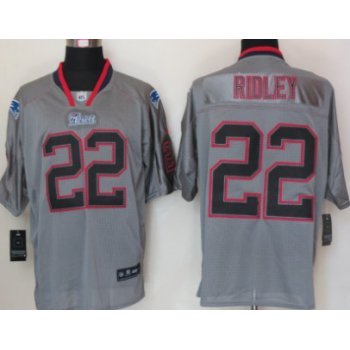 Nike New England Patriots #22 Stevan Ridley Lights Out Gray Elite Jersey