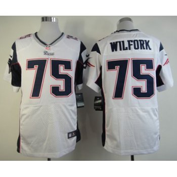 Nike New England Patriots #75 Vince Wilfork White Elite Jersey