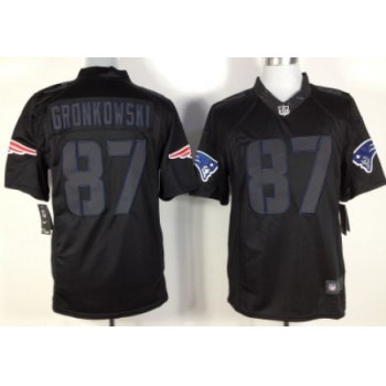 Nike New England Patriots #87 Rob Gronkowski Black Impact Limited Jersey