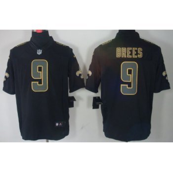 Nike New Orleans Saints #9 Drew Brees Black Impact Limited Jersey