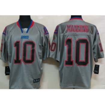 Nike New York Giants #10 Eli Manning Lights Out Gray Elite Jersey