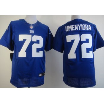 Nike New York Giants #72 Osi Umenyiora Blue Elite Jersey