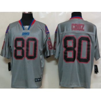 Nike New York Giants #80 Victor Cruz Lights Out Gray Elite Jersey