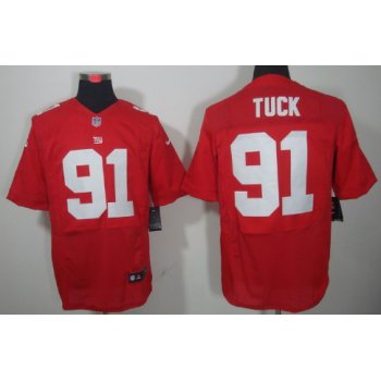 Nike New York Giants #91 Justin Tuck Red Elite Jersey