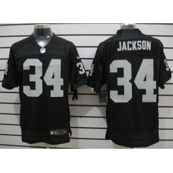 Nike Oakland Raiders #34 Bo Jackson Black Elite Jersey