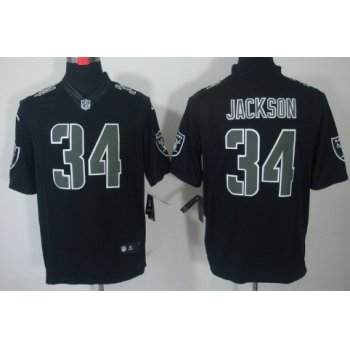 Nike Oakland Raiders #34 Bo Jackson Black Impact Limited Jersey