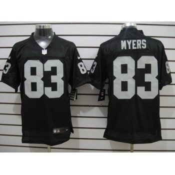 Nike Oakland Raiders #83 Brandon Myers Black Elite Jersey