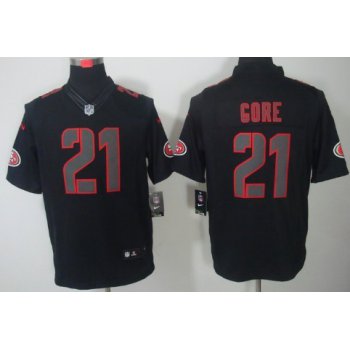 Nike San Francisco 49ers #21 Frank Gore Black Impact Limited Jersey