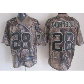 Nike Tennessee Titans #28 Chris Johnson Realtree Camo Elite Jersey