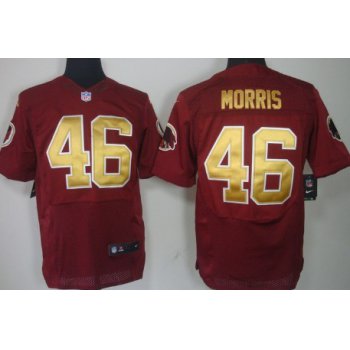 Nike Washington Redskins #46 Alfred Morris Red With Gold Elite Jersey