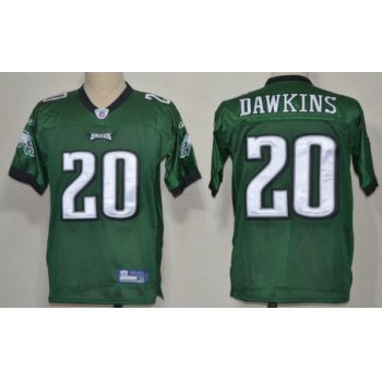 Reebok Philadelphia Eagles #20 Brian Dawkins Dark Green Jersey