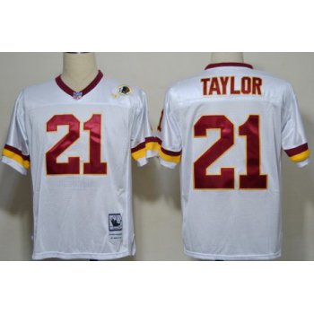 Washington Redskins #21 Sean Taylor White Throwback Jersey