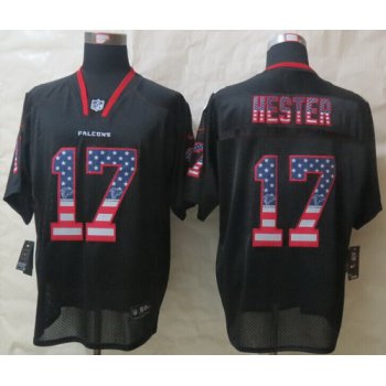 Nike Atlanta Falcons #17 Devin Hester 2014 USA Flag Fashion Black Elite Jersey