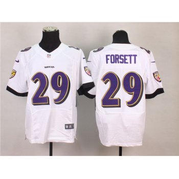 Nike Baltimore Ravens #29 Justin Forsett 2013 White Elite Jersey