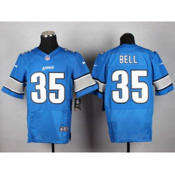 Nike Detroit Lions #35 Joique Bell Light Blue Elite Jersey