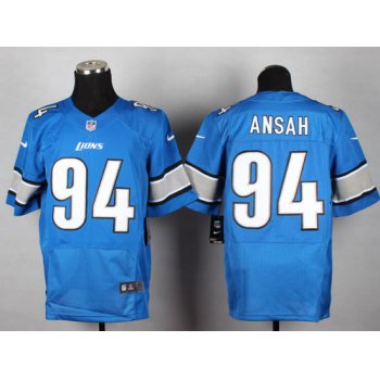 Nike Detroit Lions #94 Ezekiel Ansah Light Blue Elite Jersey