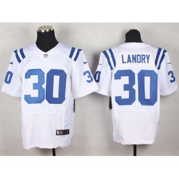 Nike Indianapolis Colts #30 LaRon Landry White Elite Jersey