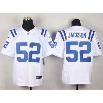 Nike Indianapolis Colts #52 D'Qwell Jackson White Elite Jersey