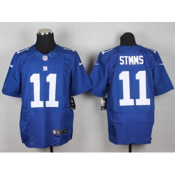 Nike New York Giants #11 Phil Simms Blue Elite Jersey