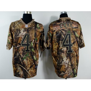 Nike Oakland Raiders #4 Derek Carr Realtree Camo Elite Jersey