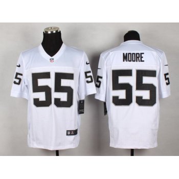 Nike Oakland Raiders #55 Sio Moore White Elite Jersey