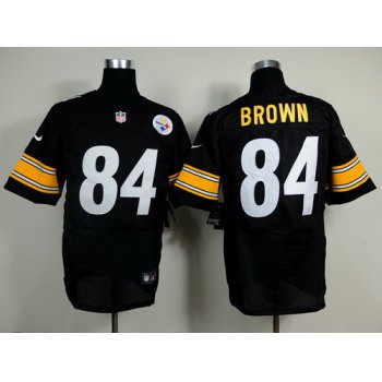 Nike Pittsburgh Steelers #84 Antonio Brown Black Elite Jersey