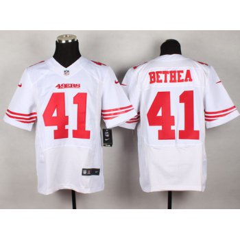 Nike San Francisco 49ers #41 Antoine Bethea White Elite Jersey