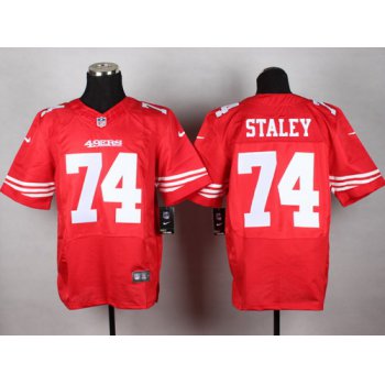 Nike San Francisco 49ers #74 Joe Staley Red Elite Jersey