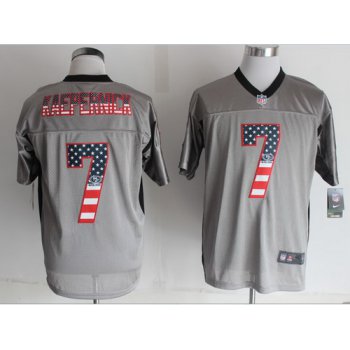 Nike San Francisco 49ers #7 Colin Kaepernick 2014 USA Flag Fashion Gray Elite Jersey