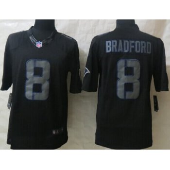 Nike St. Louis Rams #8 Sam Bradford Black Impact Limited Jersey