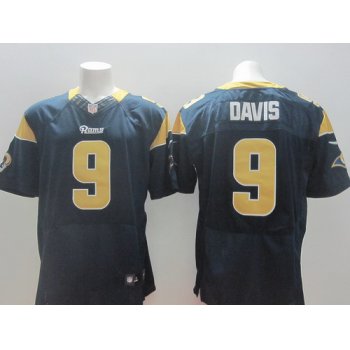 Nike St. Louis Rams #9 Austin Davis Navy Blue Elite Jersey