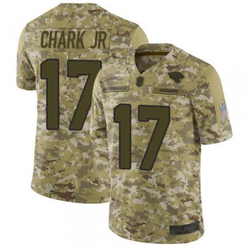 Jaguars #17 DJ Chark Jr Camo Men's Stitched Football Limited 2018 Salute To Service Jersey