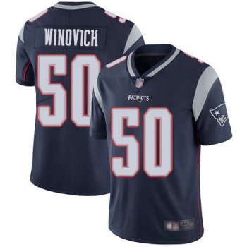 Men's New England Patriots #50 Chase Winovich Limited Navy Blue Home Vapor Untouchable Jersey