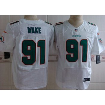 Nike Miami Dolphins #91 Cameron Wake 2013 White Elite Jersey