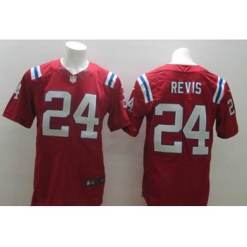 Nike New England Patriots #24 Darrelle Revis Red Elite Jersey