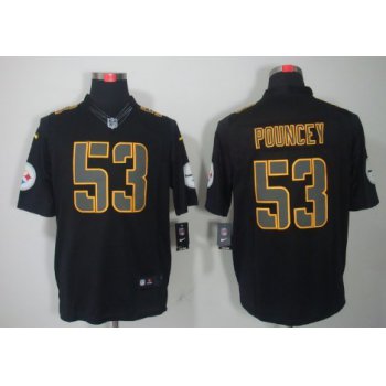 Nike Pittsburgh Steelers #53 Maurkice Pouncey Black Impact Limited Jersey