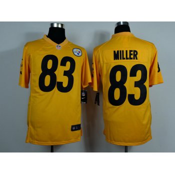 Nike Pittsburgh Steelers #83 Heath Miller Yellow Game Jersey