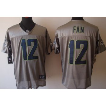 Nike Seattle Seahawks #12 Fan Gray Shadow Elite Jersey