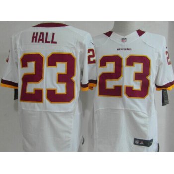 Nike Washington Redskins #23 DeAngelo Hall White Elite Jersey