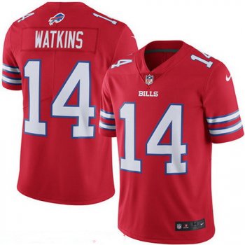 Men's Buffalo Bills Rush #14 Sammy Watkins Red 2016 Color Rush Stitched NFL Nike Limited Jersey