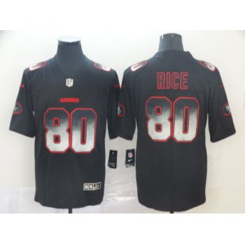 Nike 49ers 80 Jerry Rice Black Arch Smoke Vapor Untouchable Limited Jersey