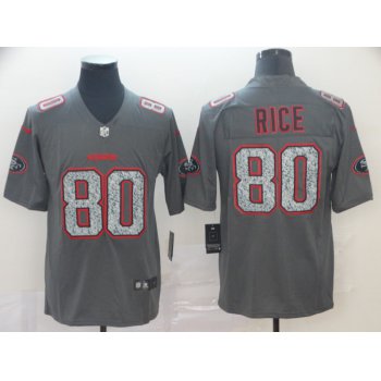 Nike 49ers 80 Jerry Rice Gray Camo Vapor Untouchable Limited Jersey