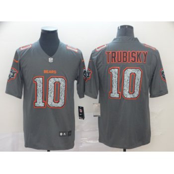 Nike Bears 10 Mitchell Trubisky Gray Camo Vapor Untouchable Limited Jersey