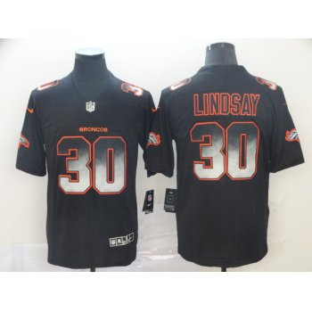 Nike Broncos 30 Phillip Lindsay Black Arch Smoke Vapor Untouchable Limited Jersey