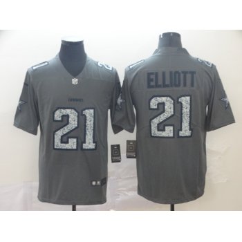 Nike Cowboys 21 Ezekiel Elliott Gray Camo Vapor Untouchable Limited Jersey